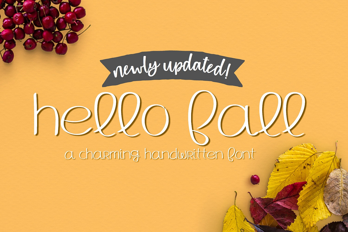 UPDATED! Hello Fall Handwritten Font