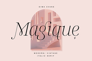 Magique Modern Vintage Italic Serif