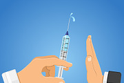 Refusal of Vaccination Concept, a Healthcare Illustration by TAlex (Thumbnail 3 of 6)