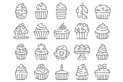 Sweet dessert cupcake muffin line, an Object Graphic by pikepicture (Thumbnail 2 of 3)