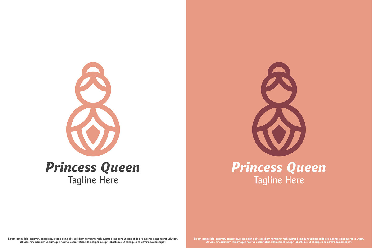 Cute Queen Logo Design Template, a Branding & Logo Template by Morvana Crew (Photo 2 of 2)