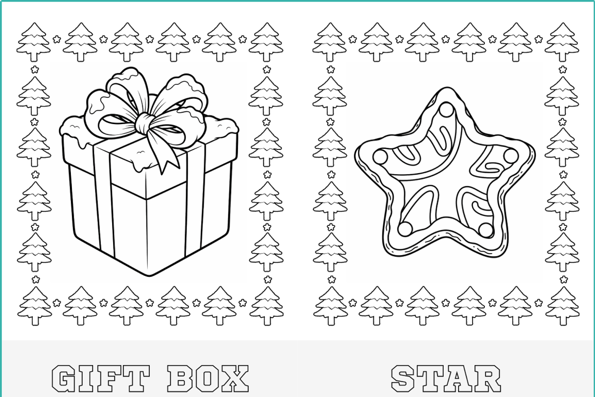 Kids Winter Holidays Coloring Pages, a Seasonal Illustration by Nuvame Arts & Designs (Photo 2 of 14)