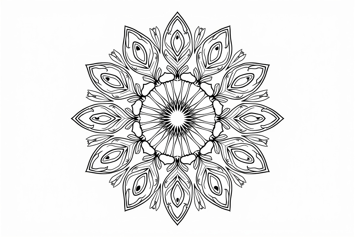 Mandala Silhouette Vector Bundle, an Illustration by Designer_Momina (Photo 6 of 9)