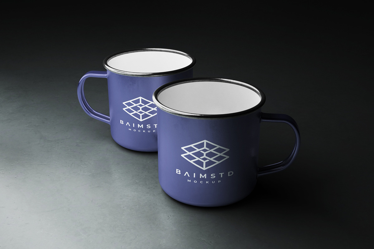 Enamel Mug Mockup, a Merchandise Mockup by baim_std