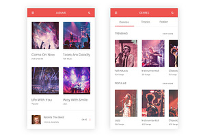 Music Player Adobe XD App