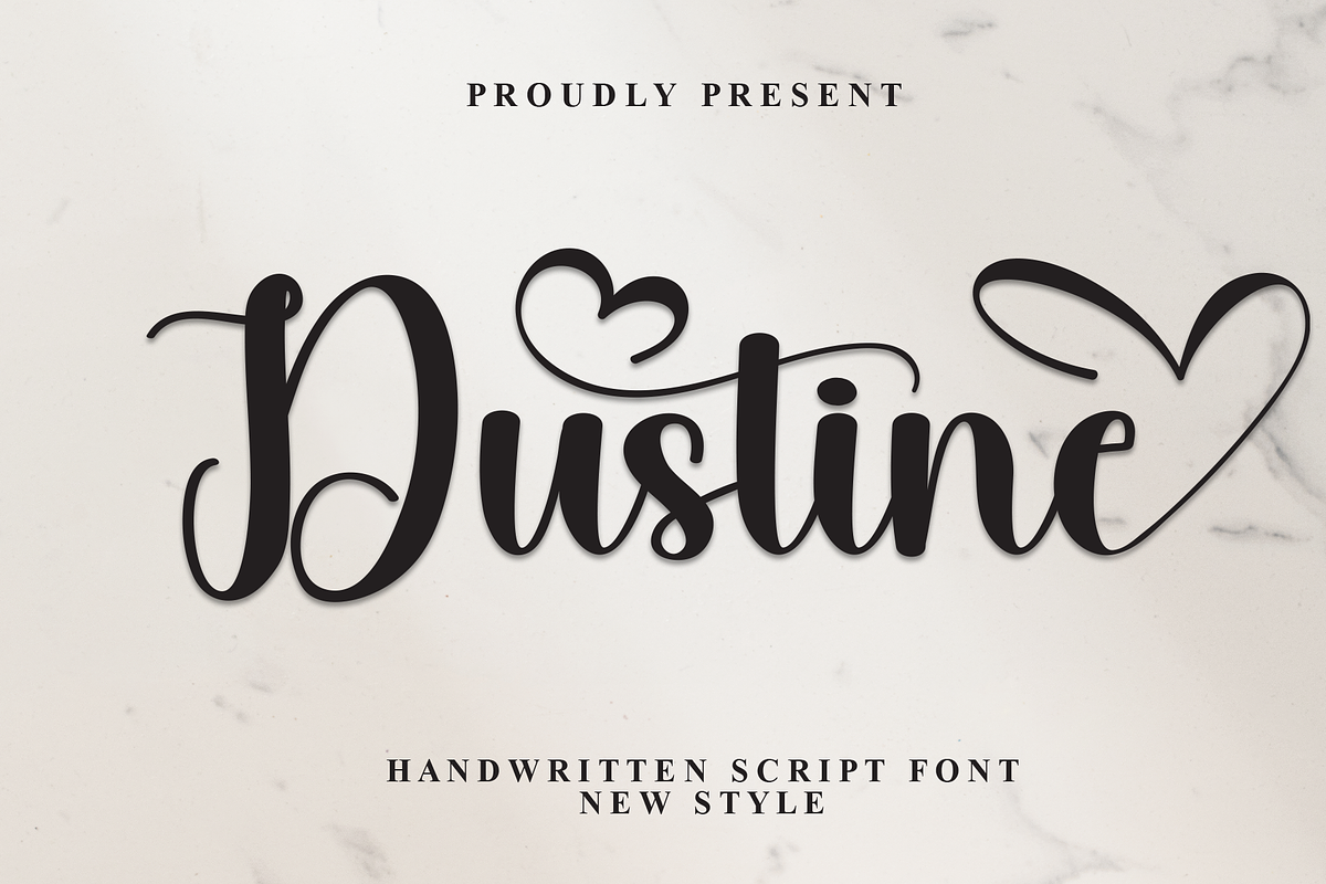 Dustine | Script Font, a Handwritten Font by Scratchones (Photo 1 of 9)