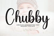 Chubby | Script Font, a Handwritten Font by Scratchones (Thumbnail 1 of 8)