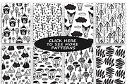 Black&White winter- hand drawn set, an Animal Illustration by Kseniya_design (Thumbnail 3 of 6)