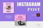 Feminine Pink Instagram PostTemplate, a Social Media Template by digitalsbydepi (Thumbnail 2 of 5)
