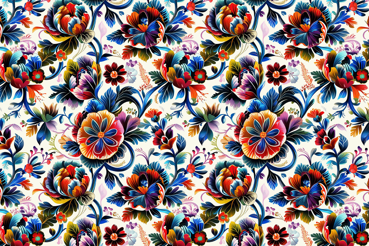 Vivid Folk - Floral Patterns, a Pattern Graphic by Art Sproot (Photo 7 of 11)