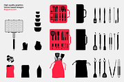 Kitchen Utensils - Modern Graphics, a Food Illustration by illugrama (Thumbnail 11 of 16)