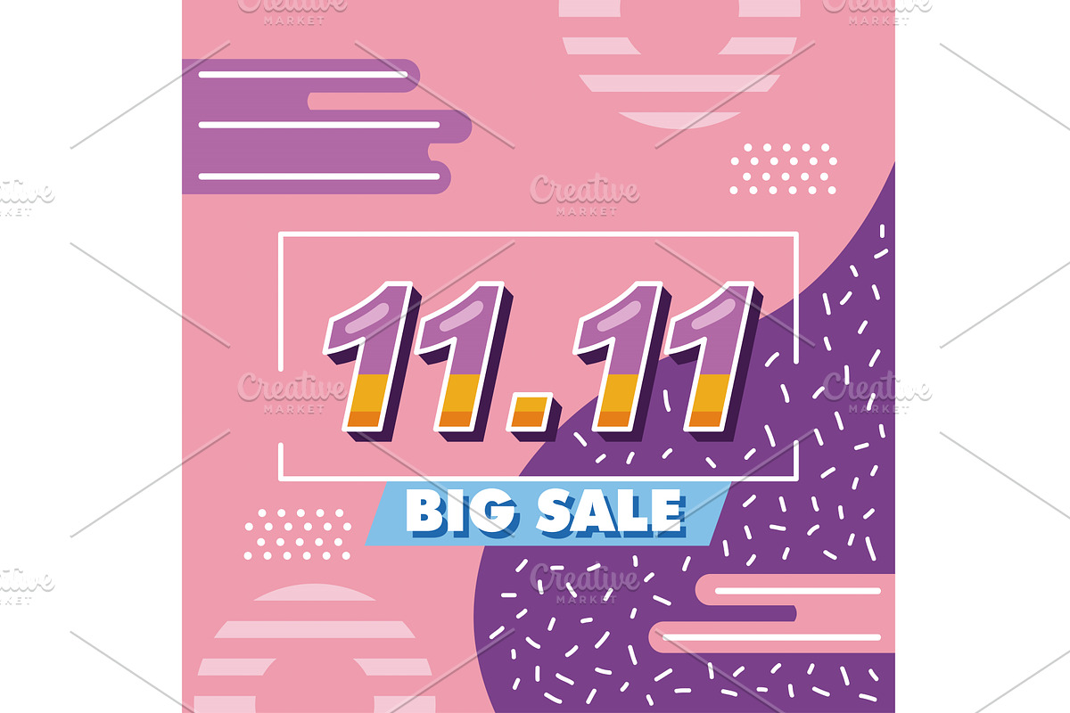 11 11 big sale commercial, an Object Illustration by studiogstock