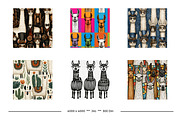Llama Retro Art Style Designs, a Pattern Graphic by karenfoleyphoto (Thumbnail 9 of 10)