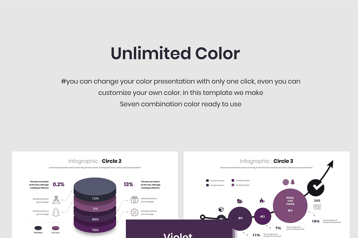 Circle Infographic PowerPoint, a Presentation Template by Mikokit (Photo 4 of 5)
