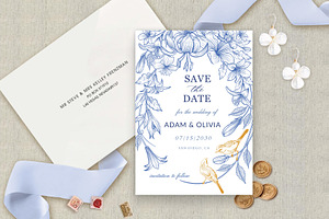Love birds Save the Date Template, an Invitation Template by Shwet Art