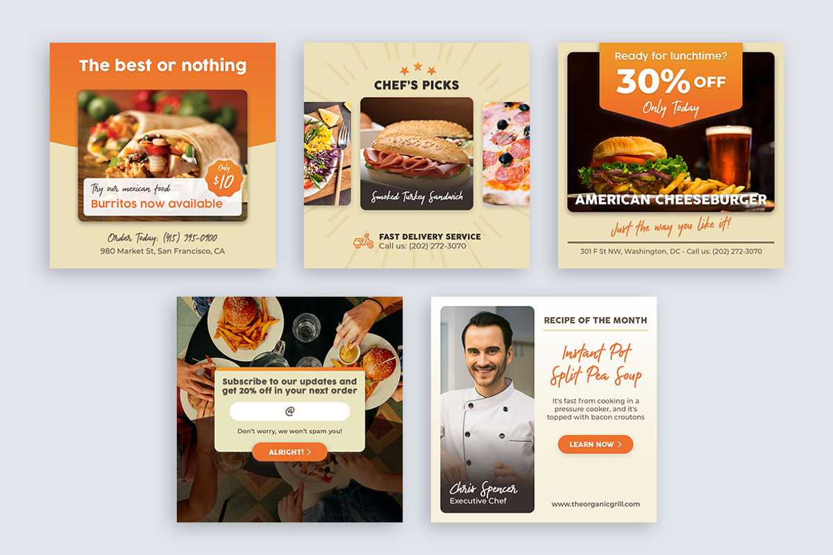 Instagram Food Banners, a Social Media Template by Brandify Studio (Photo 2 of 4)