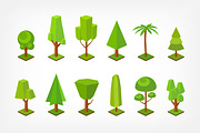 Isometric trees set, a Decorative Illustration by Good Studio (Thumbnail 2 of 5)