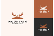 Mountain Deer Antlers Logo, a Branding & Logo Template by ika trisiana (Thumbnail 1 of 2)