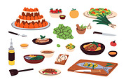 Different food and dishes set, a Food Illustration by Good Studio (Thumbnail 2 of 3)