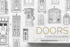 Doors. Vector set