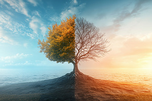 Single tree stands at the edge of, a Nature Photo by MistyDay