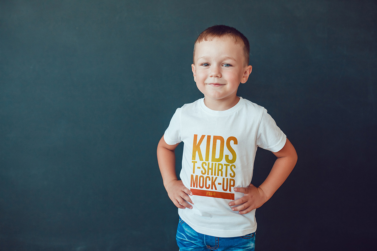 Kids T-Shirt Mock-Up Vol 4, a Shirt Mockup by Freeman Studio (Photo 11 of 14)
