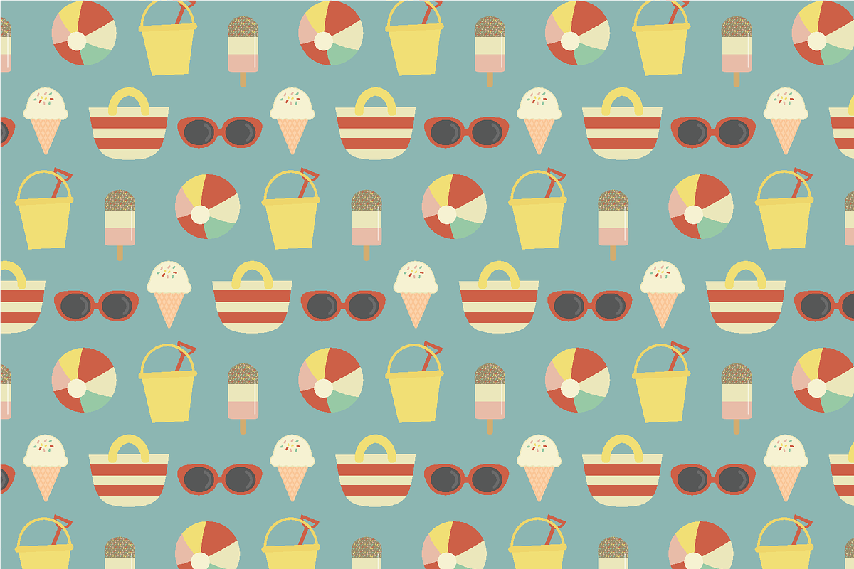 Retro summer papers, a Pattern Graphic by Poppymoondesign (Photo 4 of 5)