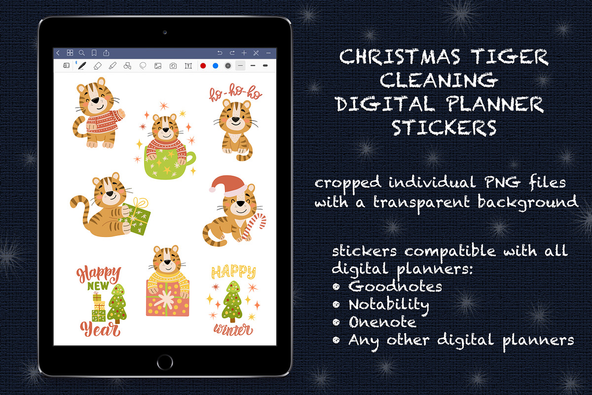 Christmas Stickers Bundle, an Illustration by rinaletters (Photo 6 of 7)