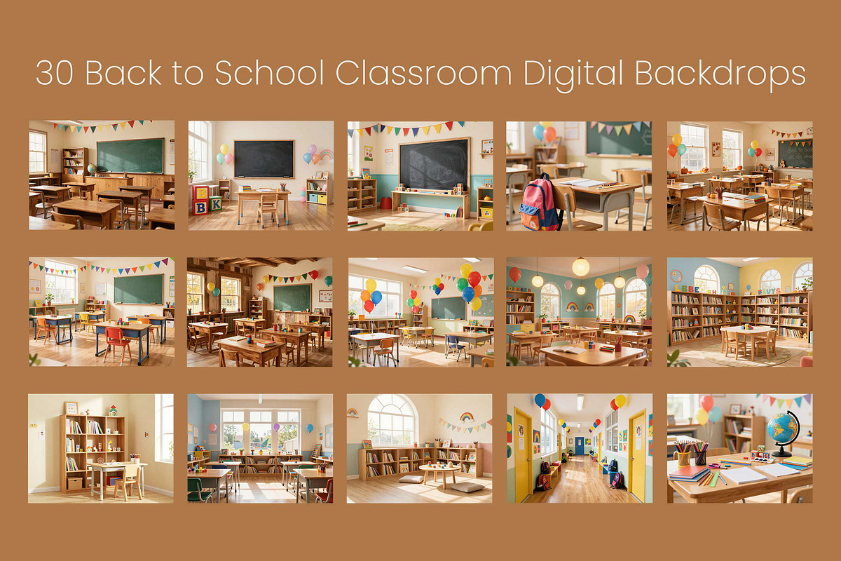 Back to School Digital Backdrops, a Background Graphic by 3Motional (Photo 10 of 19)