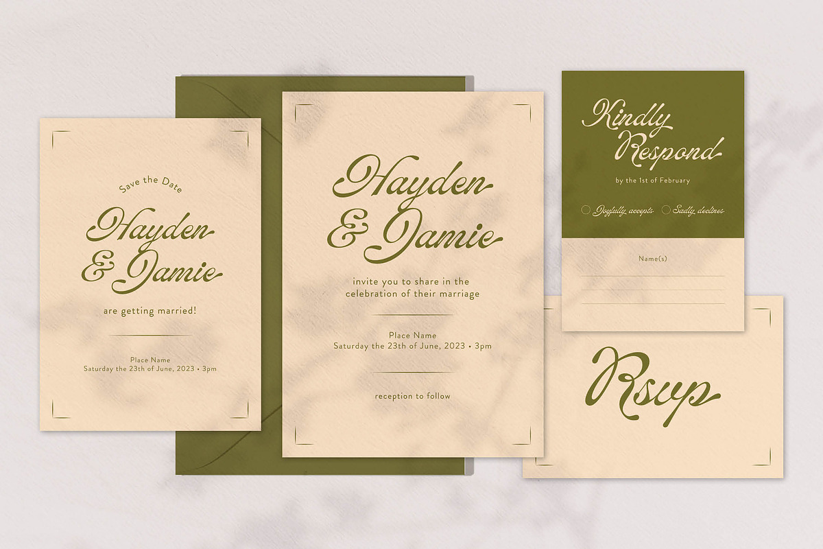 Elegant Wedding Invitation Template, a Templates & Theme by StudioSage (Photo 1 of 3)