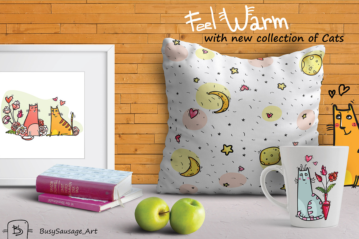 St.Valentine's Cats - 82 elements, an Animal Illustration by Zooza Art (Photo 7 of 8)