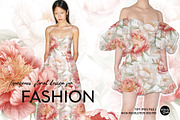Elegant Peonies Print Pattern Design, a Pattern Graphic by VOVU Studio (Thumbnail 2 of 9)