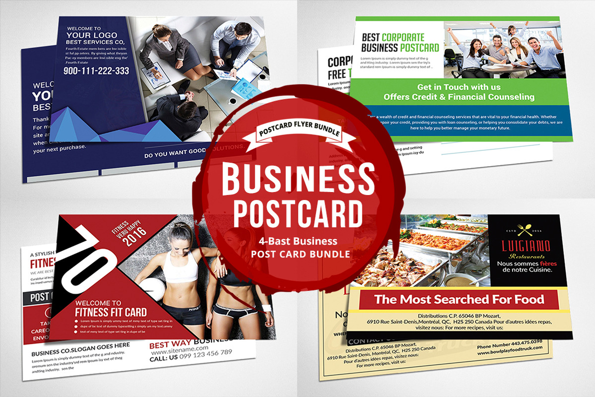 Multipurpose Postcard Bundle, a Card Template by AfzaalGraphics ...