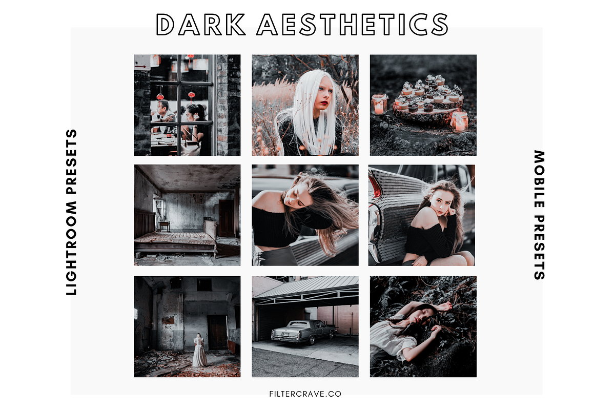 Dark Aesthetic Mobile Presets, a Plug-in Add-On by Filtercrave (Photo 2 of 11)