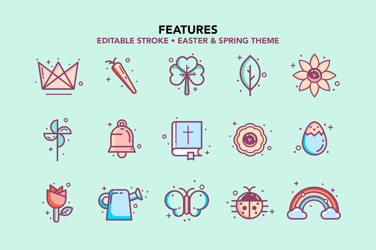 My Modern Icons - Spring & Easter, an Outline Icon by Fox & Bear (Photo 3 of 4)