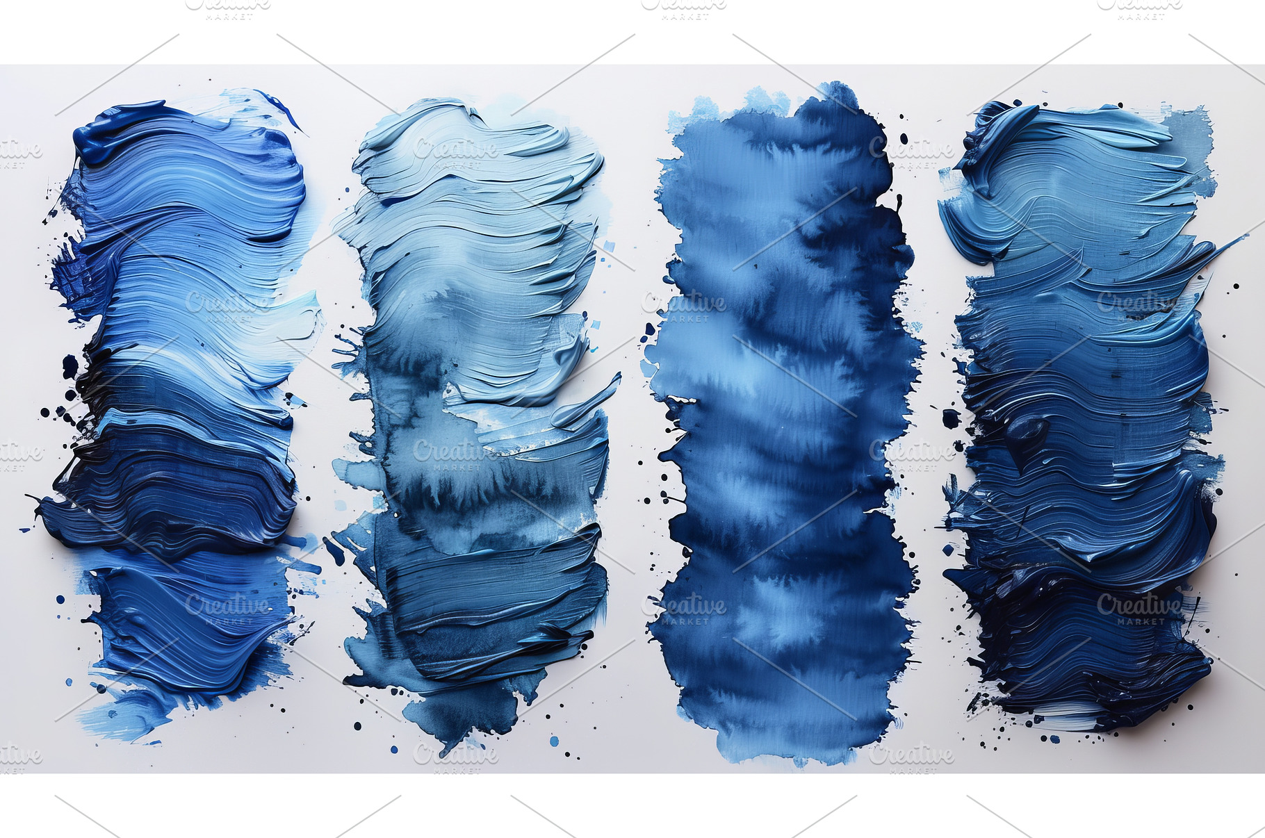 Abstract Blue brushstrokes painted, a Background Photo by ZinetroN