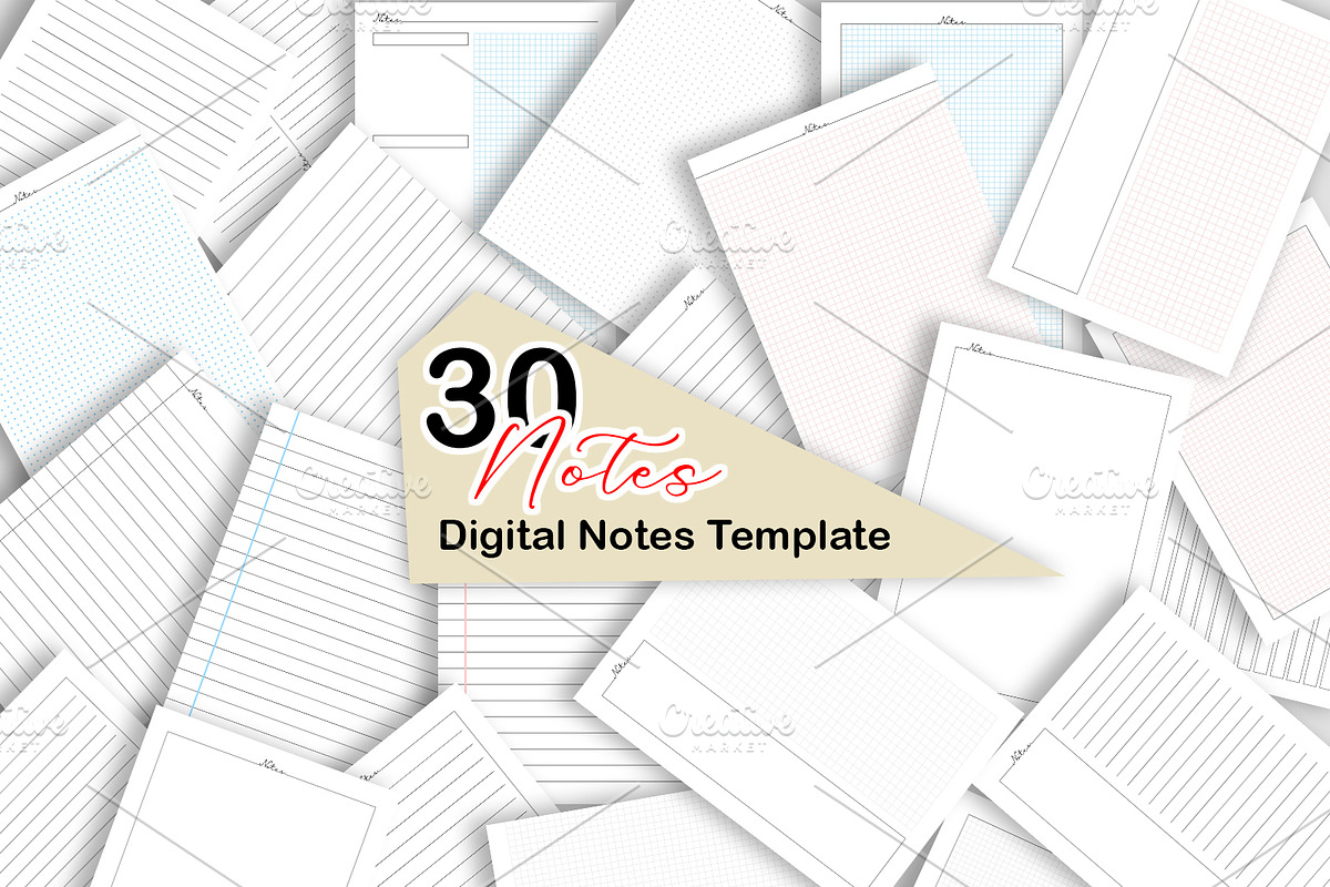 Digital Notes Template, a Print Template by As Studio (Photo 1 of 4)