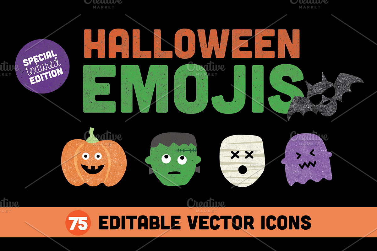 Halloween Emojis MegaPack, an Emoji Icon by Kanga & Moose (Photo 1 of 6)