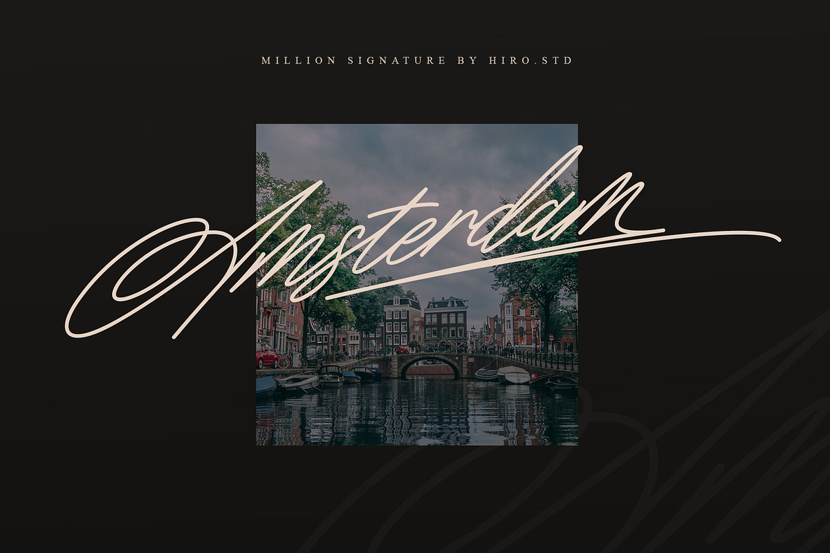 Million Signatures Font, a Script Font by HIRO.std (Photo 3 of 10)