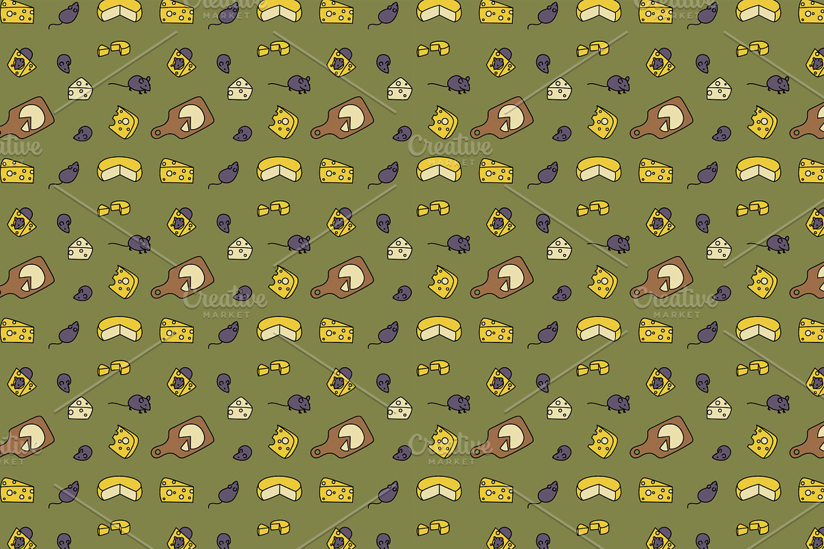 Cheese, Please – patterns, a Pattern Graphic by Lyolya Profitrolya (Photo 3 of 3)
