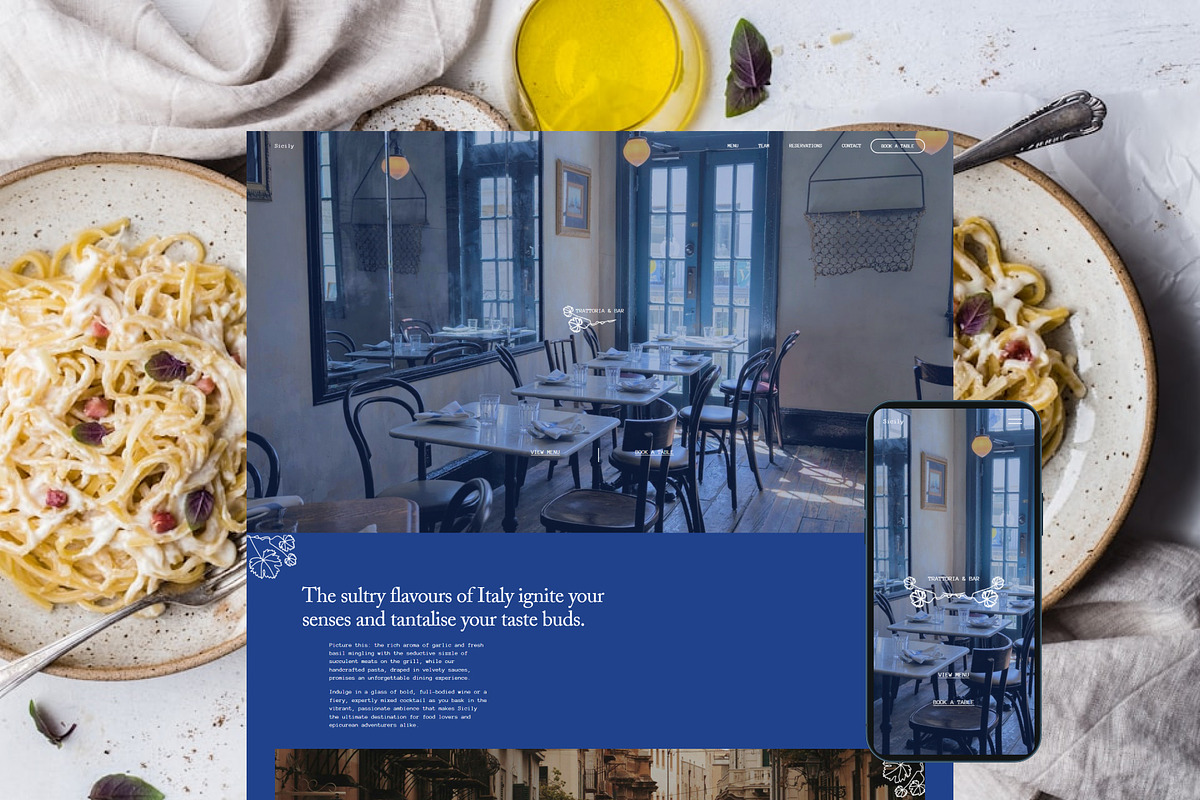 Sicily Restaurant - Squarespace 7.1 Template