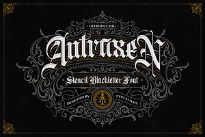 Antraxen for Tattoo & Liquor Brand, a Blackletter Font by ilhamtaro