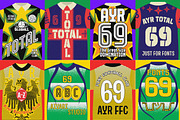 Total 69 — Football Font Collection, a Sans Serif Font by Aiyari (Thumbnail 15 of 20)