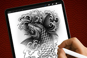 XXL Japanese Tattoo Procreate Bundle, a Brush Add-On by ProcreateInk (Thumbnail 5 of 10)