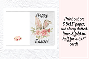 Happy Easter Greeting Card PNG, a Print Template by Pixels N Bows (Thumbnail 2 of 3)