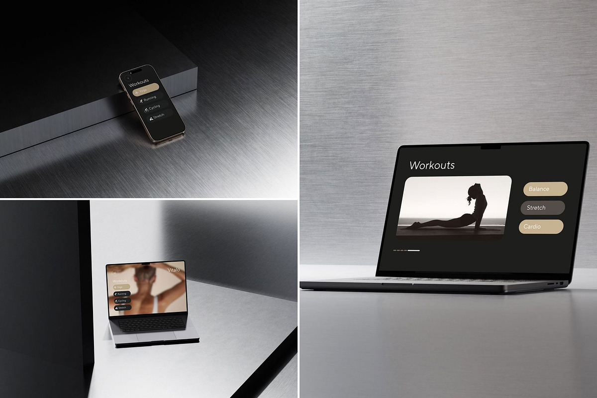 Silver Device Mockup Collection, a Mac Mockup by Mockup Line (Photo 4 of 5)