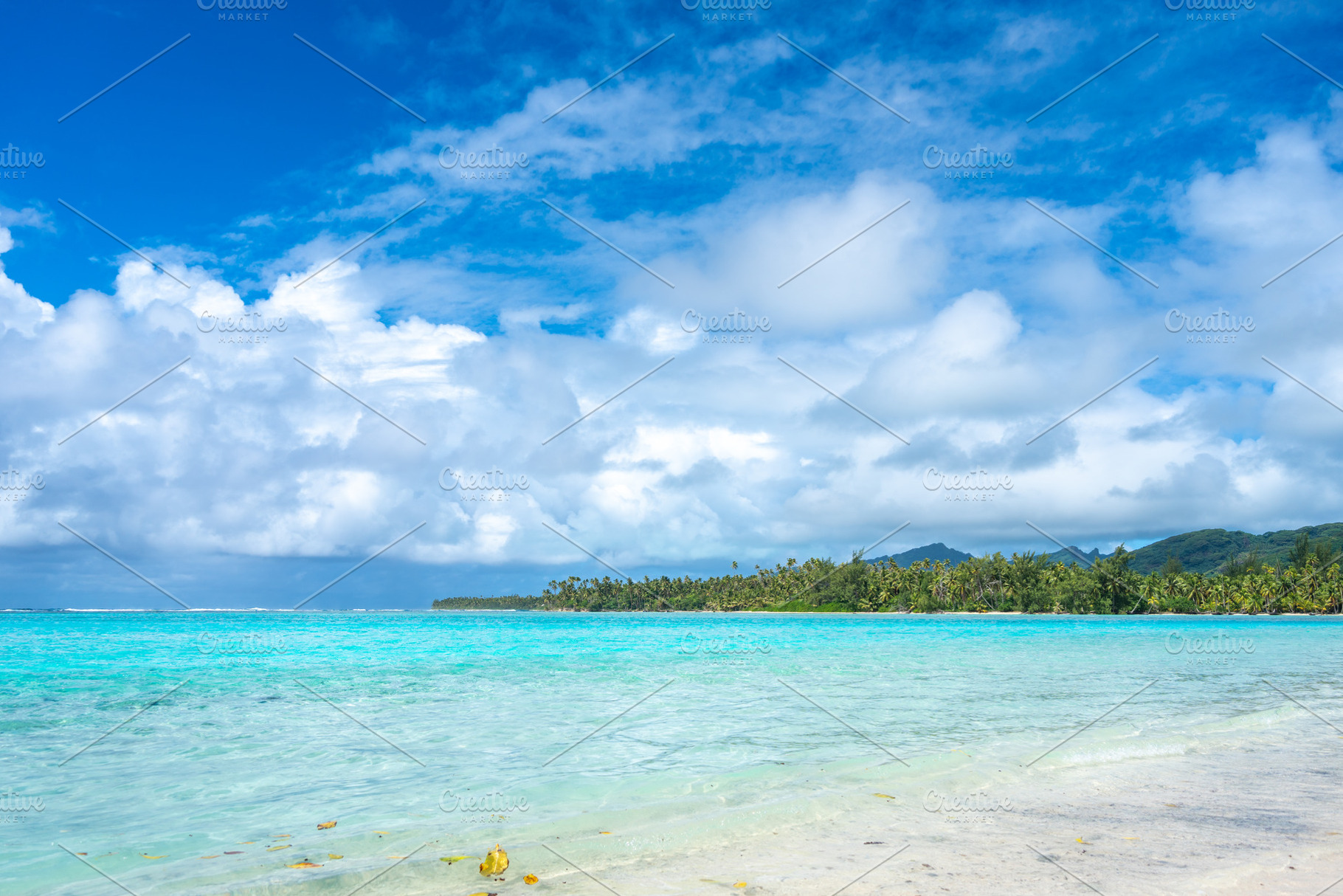 Motu Mahare and Coral Garden, Huahine, French Polynesia, with tu, a Nature Photo by GoodGoods