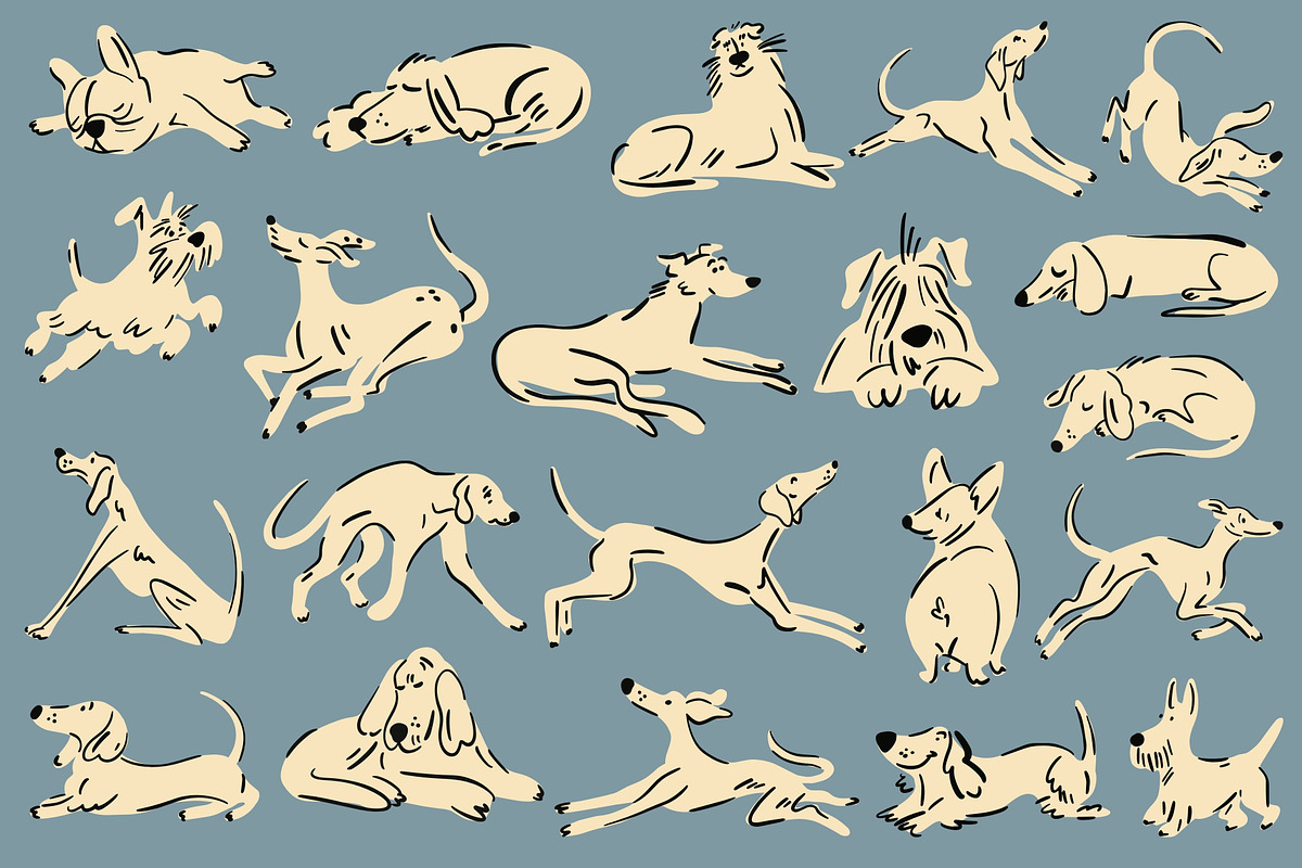 Dogs Being Dogs: 45 Illustrations, an Animal Illustration by Veyla (Photo 4 of 12)