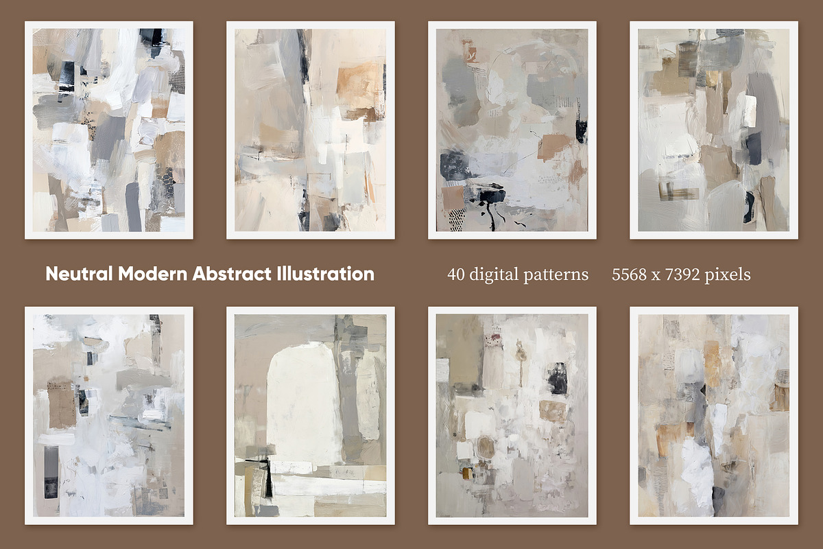 Neutral Modern Abstract Illustration, a Decorative Illustration by Housui Patterns (Photo 2 of 9)