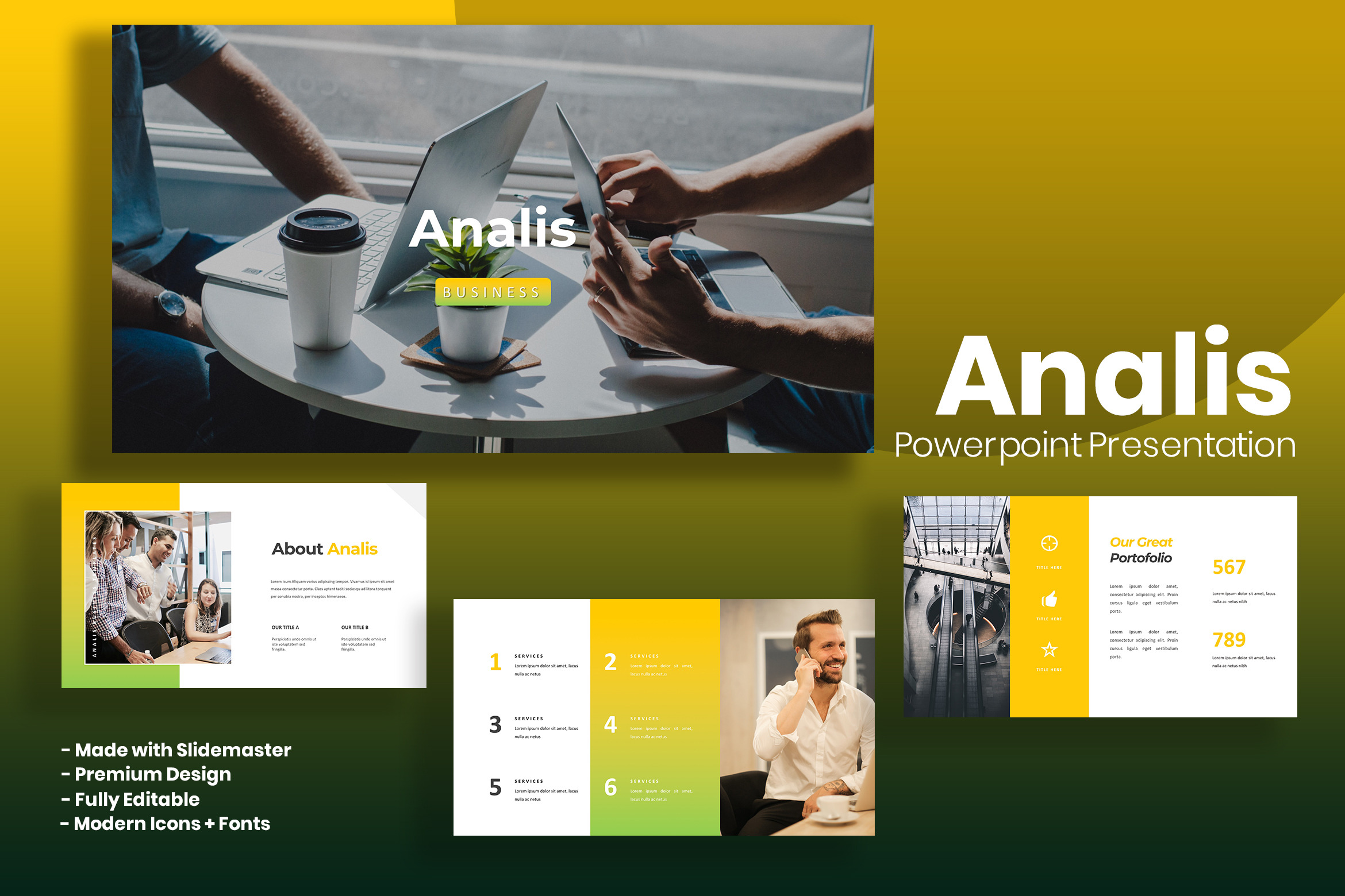 Analis - Powerpoint Template, a Presentation Template by AQR Studio